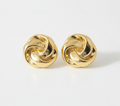 Kevira Golden Knot Statement Studs