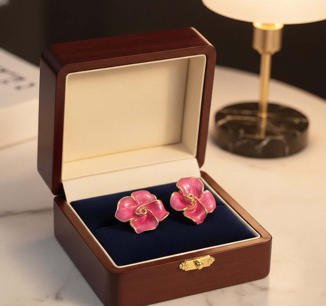 Kevira Blush Bloom Floral Earrings