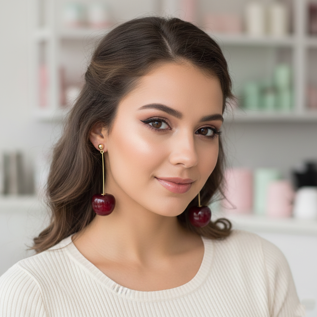 Kevira Ruby Drop Statement Earrings