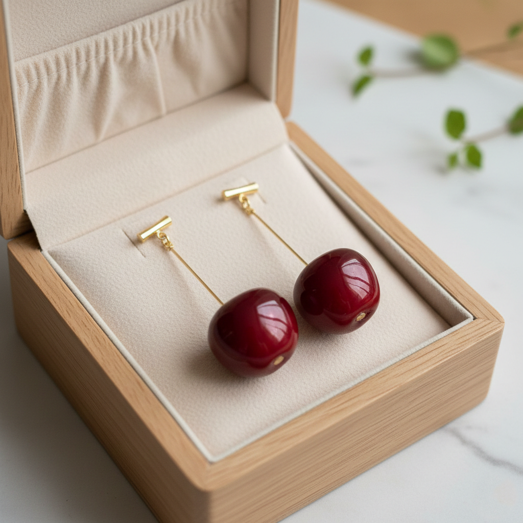 Kevira Ruby Drop Statement Earrings