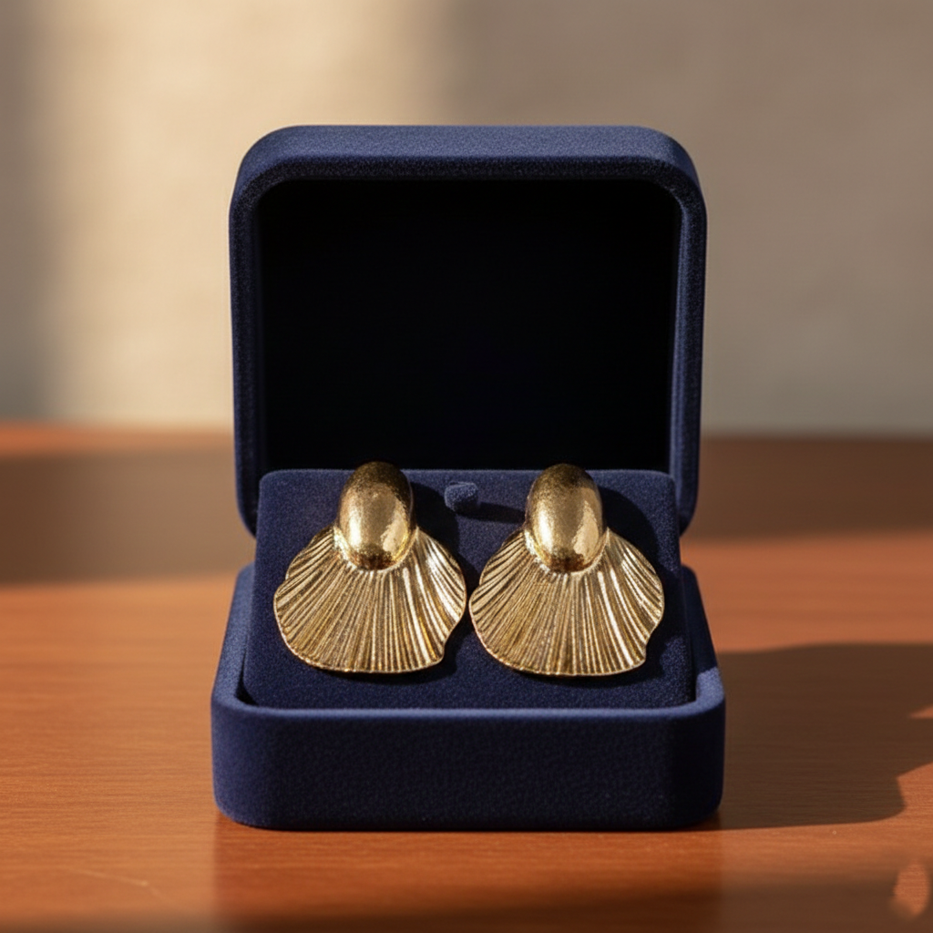 Kevira Aurora Gold Statement Earrings