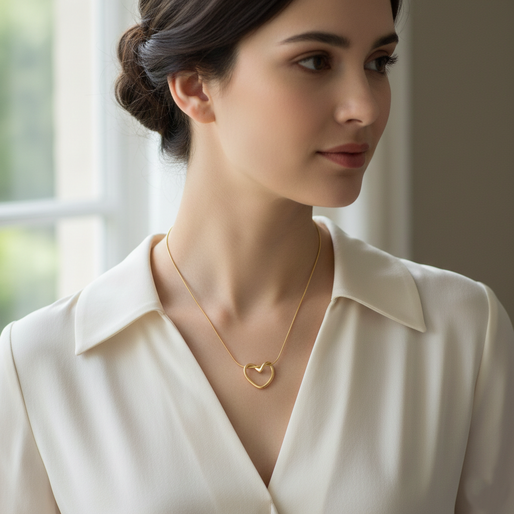 Kevira Knotted Heart Pendant Necklace