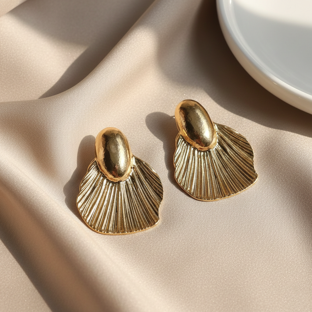 Kevira Aurora Gold Statement Earrings