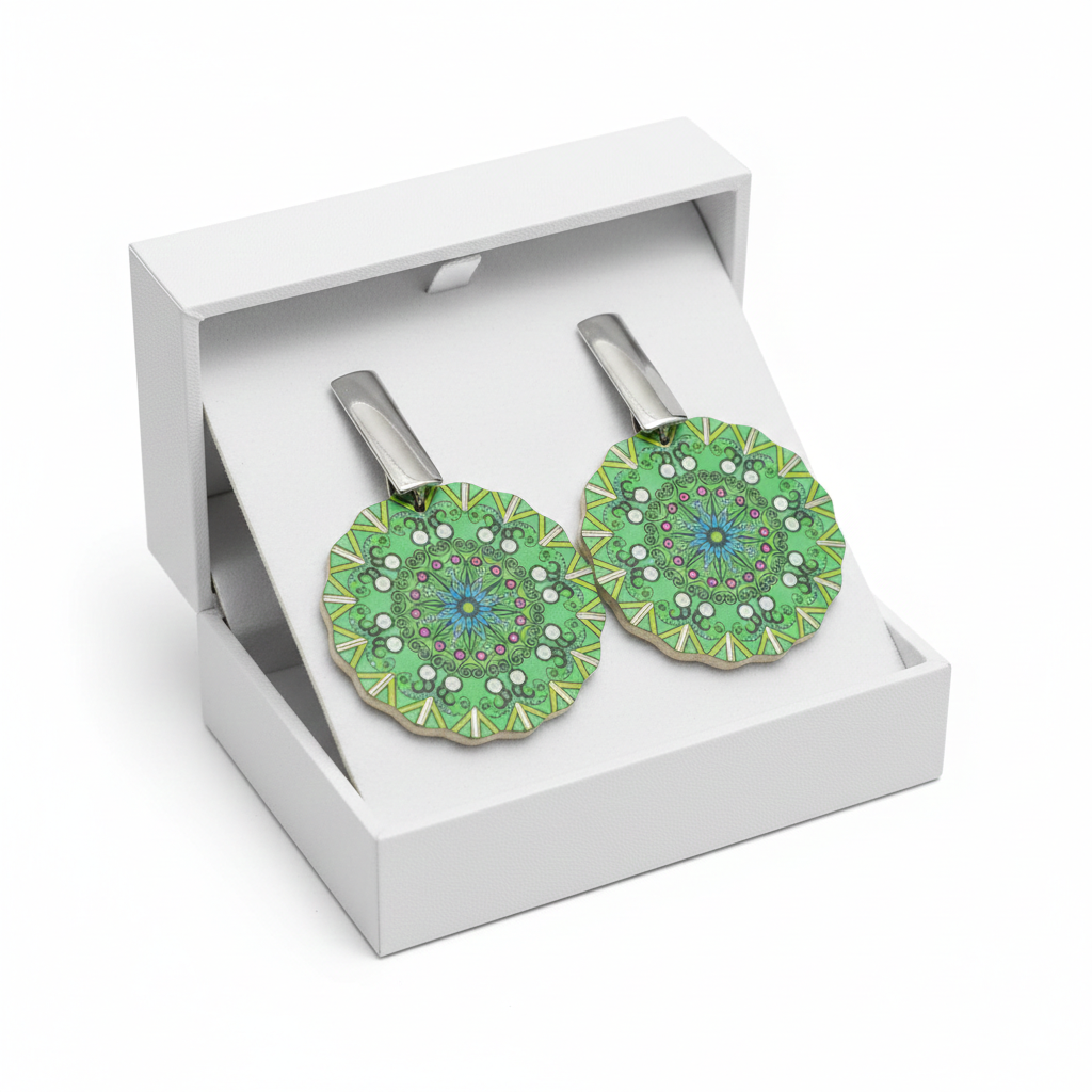 Kevira Azure Mandala Statement Earrings