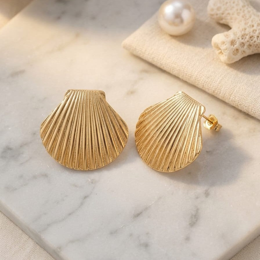 Kevira Coastal Shell Statement Studs