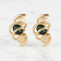 Kevira Emerald Orbit Statement Studs