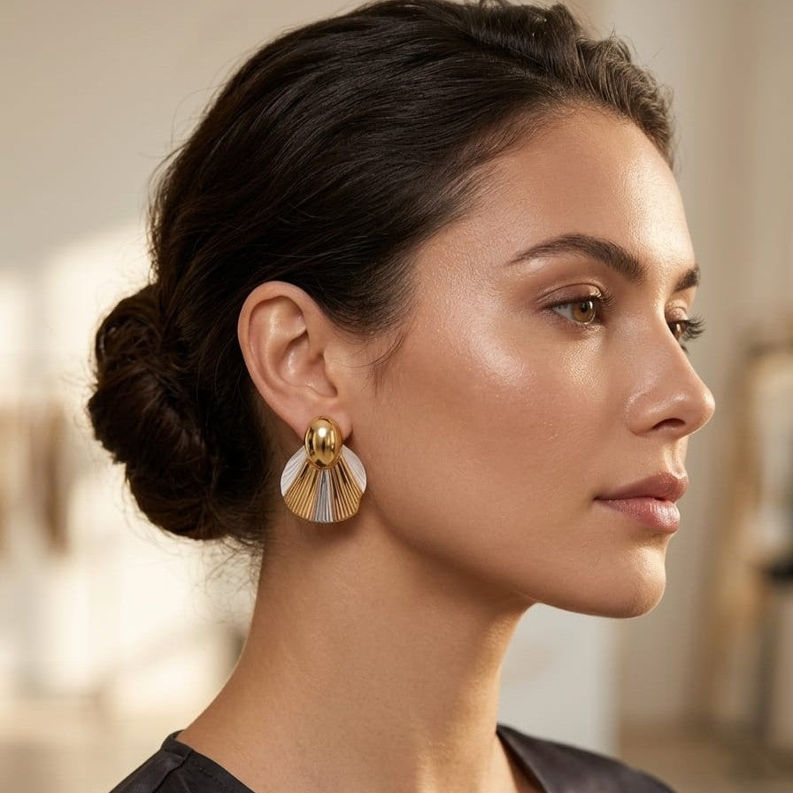 Kevira Radiant Fan Statement Studs