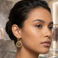 Kevira Regal Medallion Drop Earrings