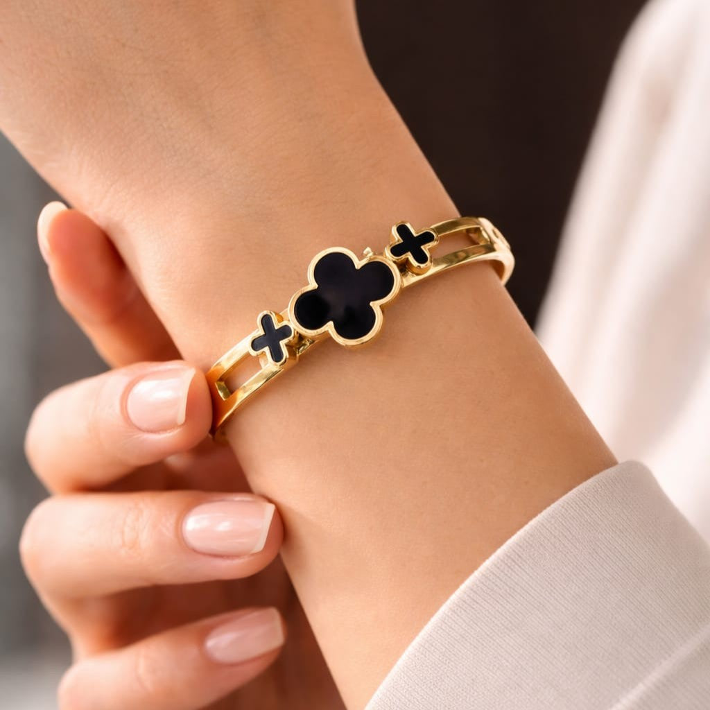 Kevira Noir Clover Luxe Bracelet