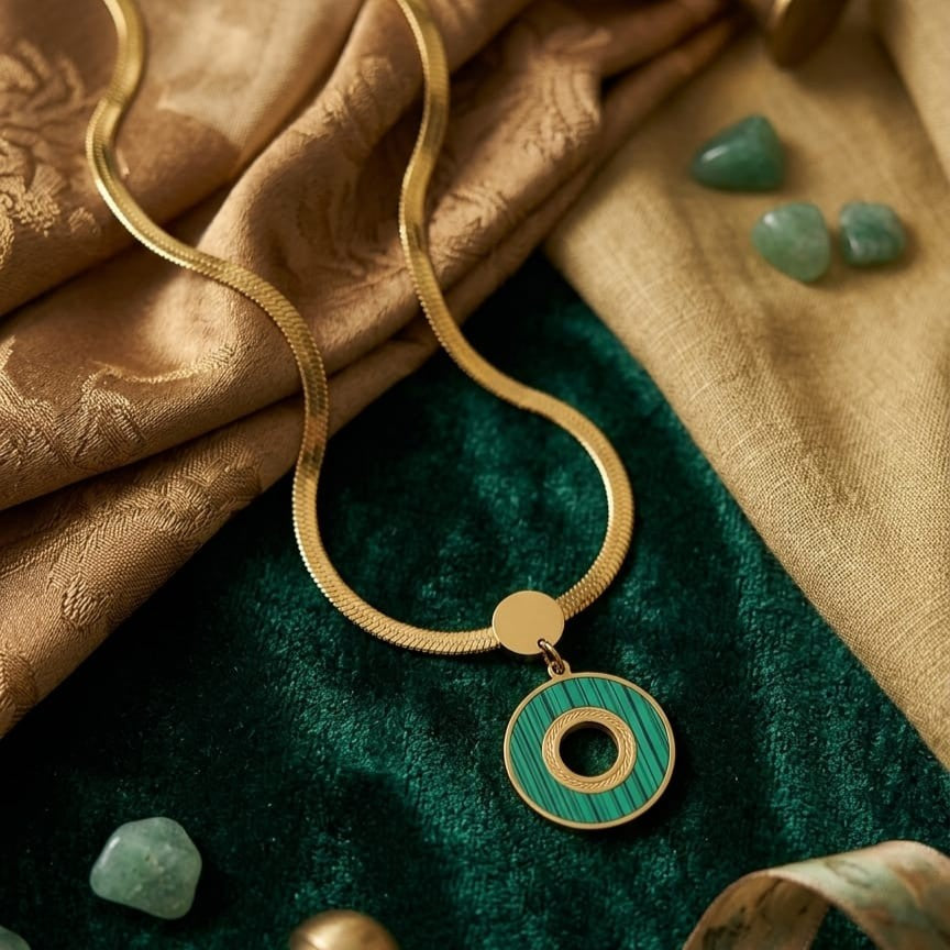 Kevira Emerald Halo Pendant Necklace