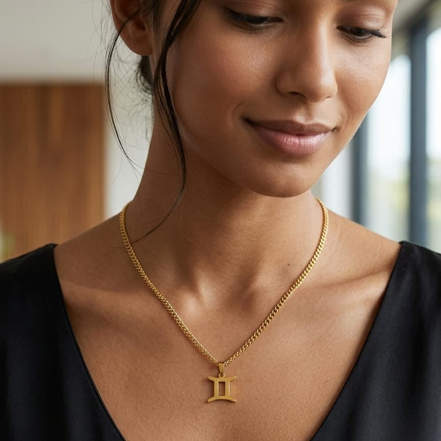Kevira Gemini Zodiac Pendant Necklace