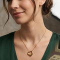 Kevira Golden Heart Elegance Pendant Necklace