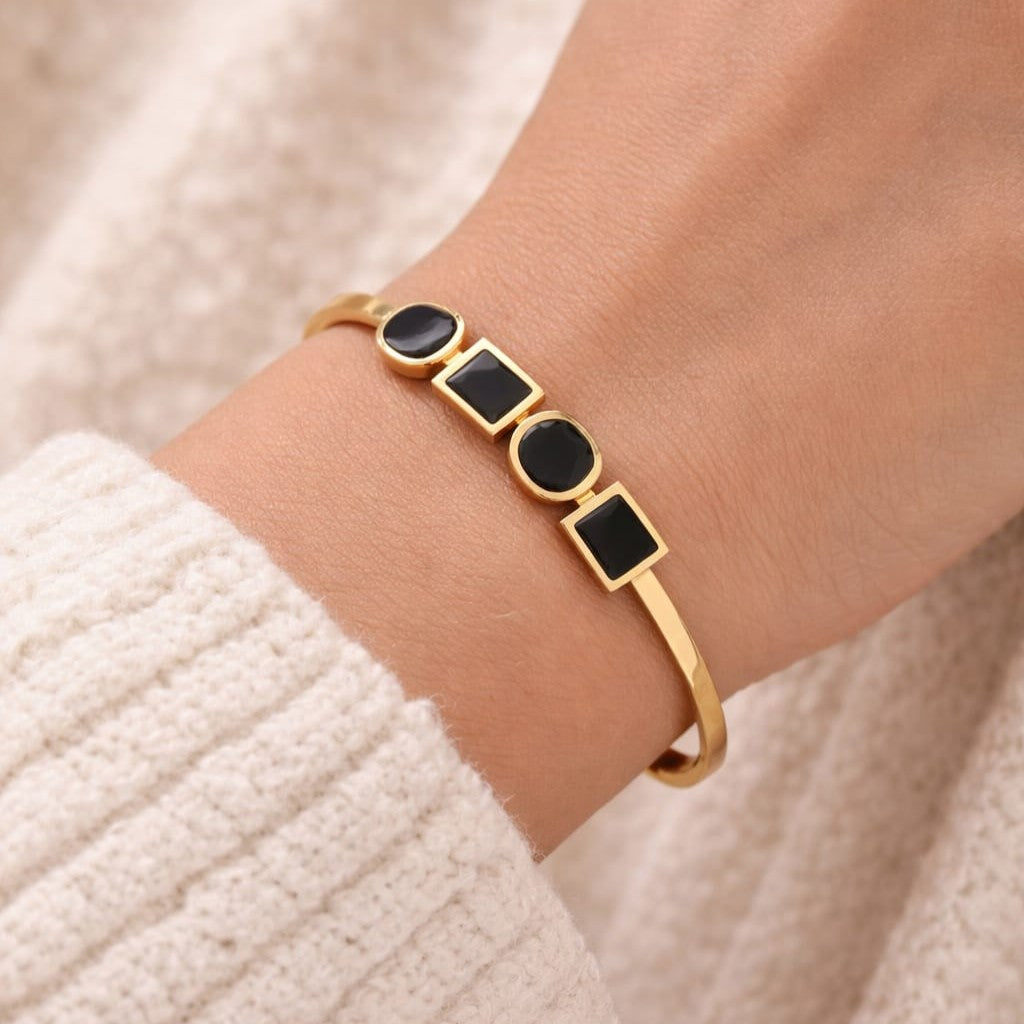 Kevira Noir Geometry Luxe Bracelet